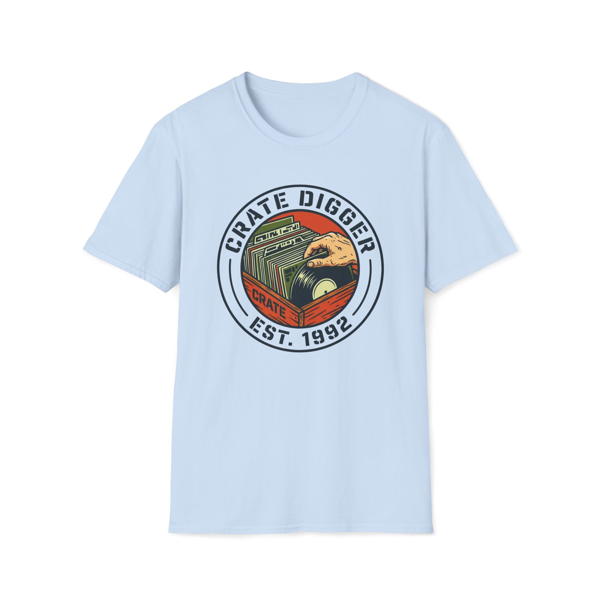 Crate Digger T-Shirt – Retro Vinyl Record Collector Tee