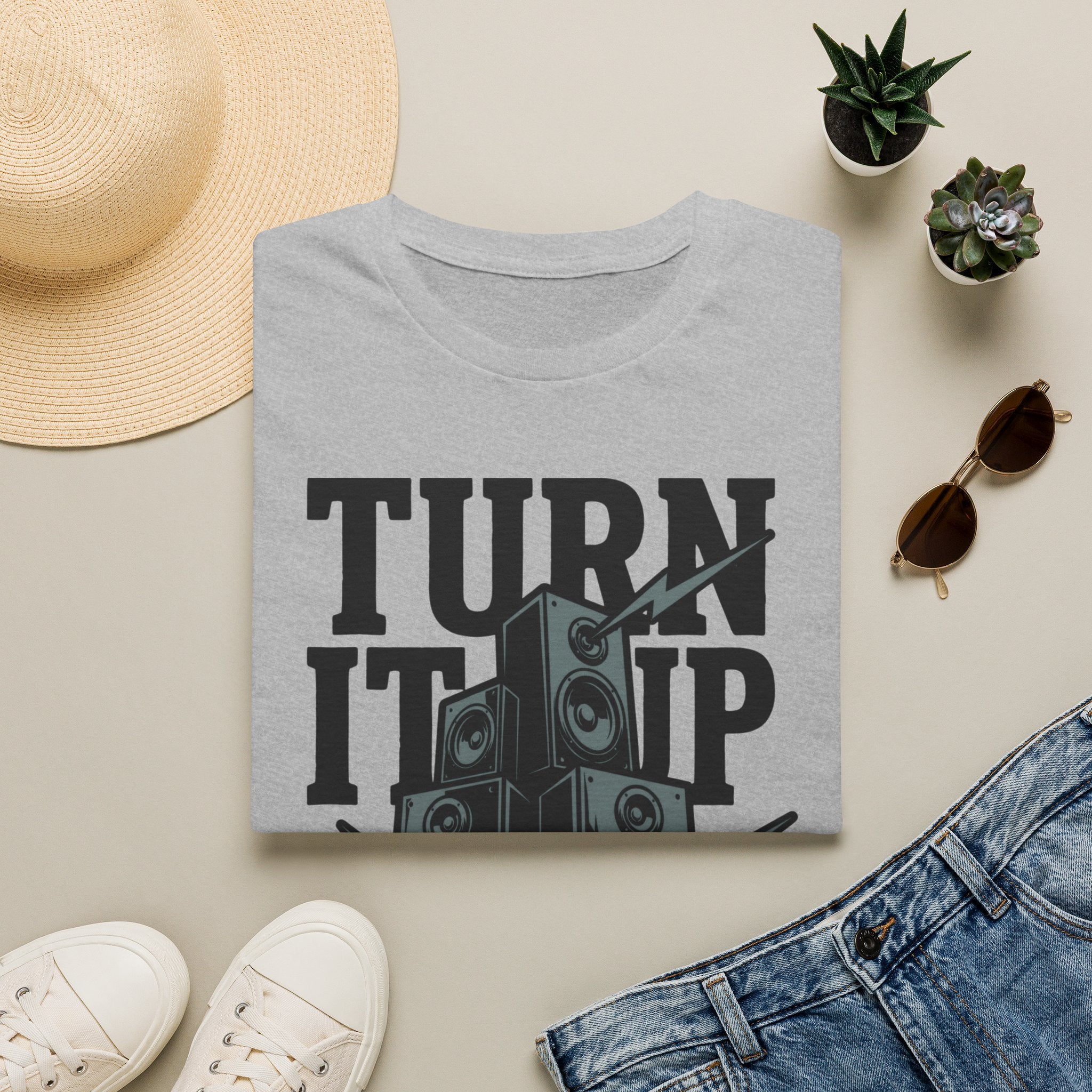 Turn It Up Speaker Stack T-Shirt — Loud Music Graphic Tee