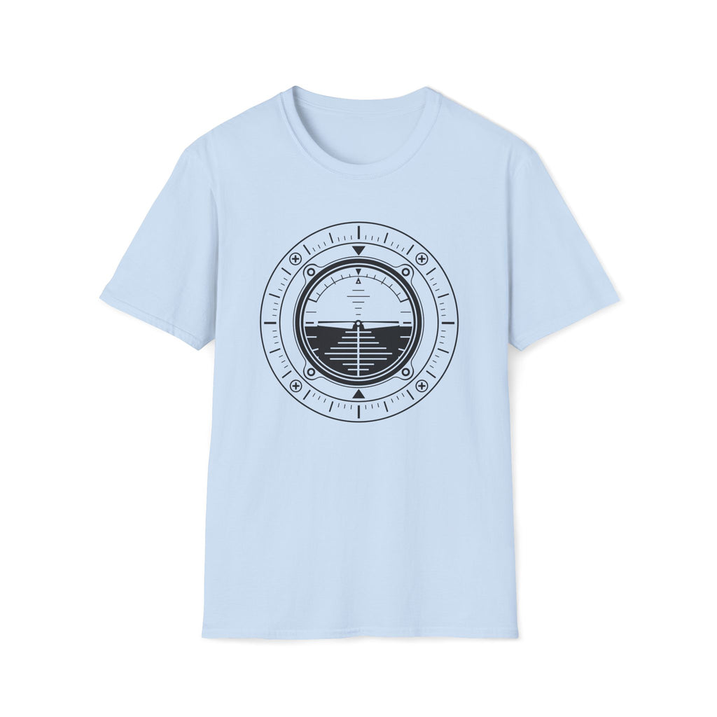Aviation Attitude Indicator T‑Shirt — Pilot Instrument Graphic Tee
