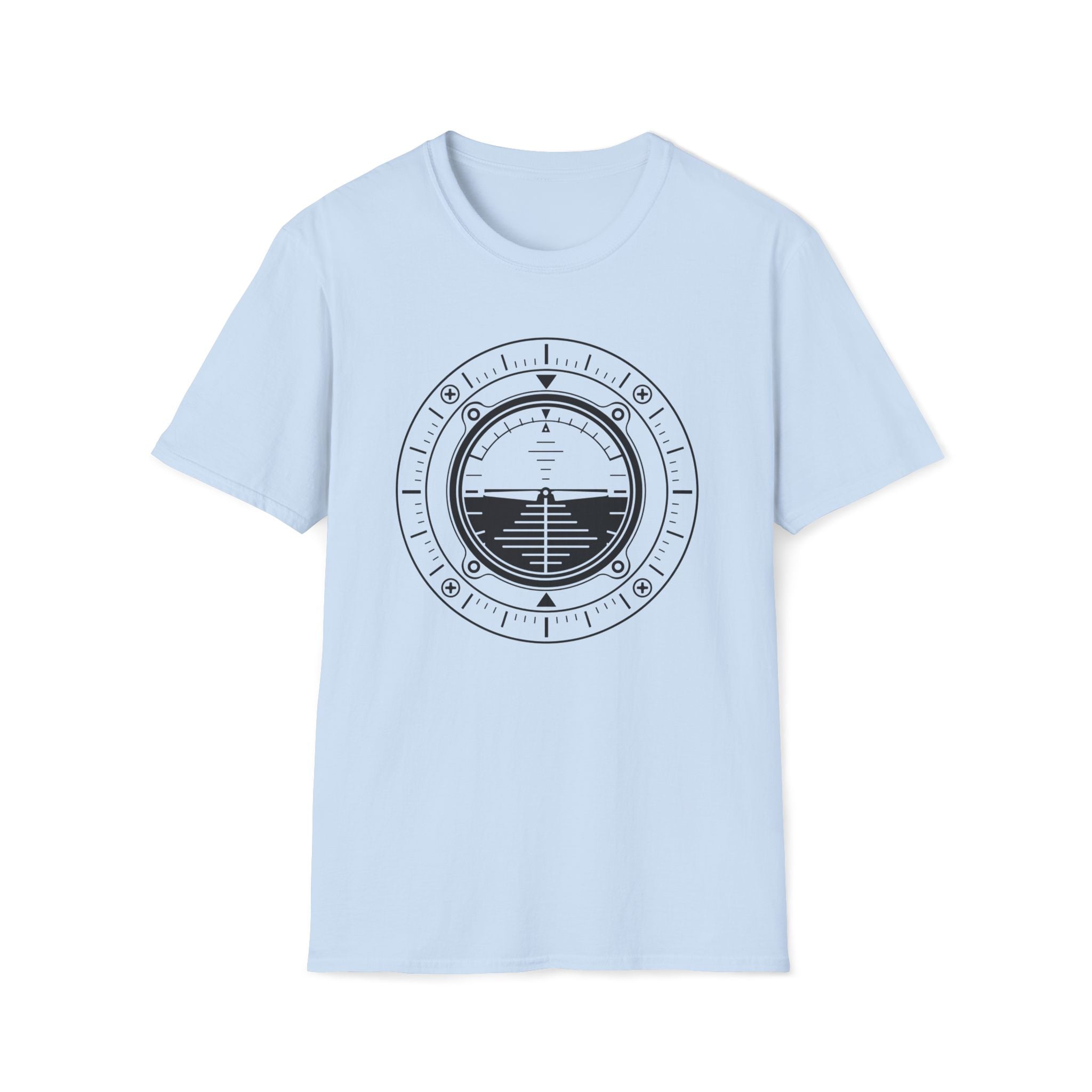 Aviation Attitude Indicator T‑Shirt — Pilot Instrument Graphic Tee