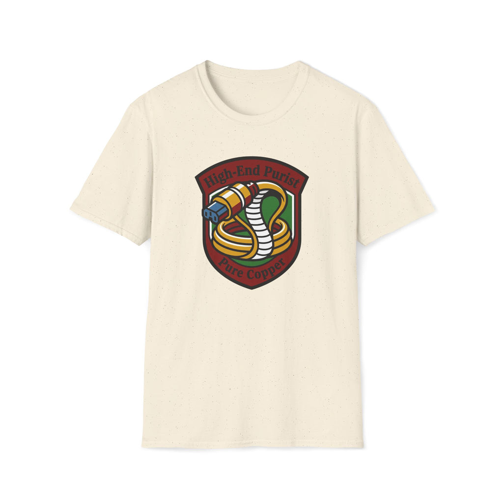 Audio Enthusiast T-Shirt — "High-End Purist" Cable Snake Design