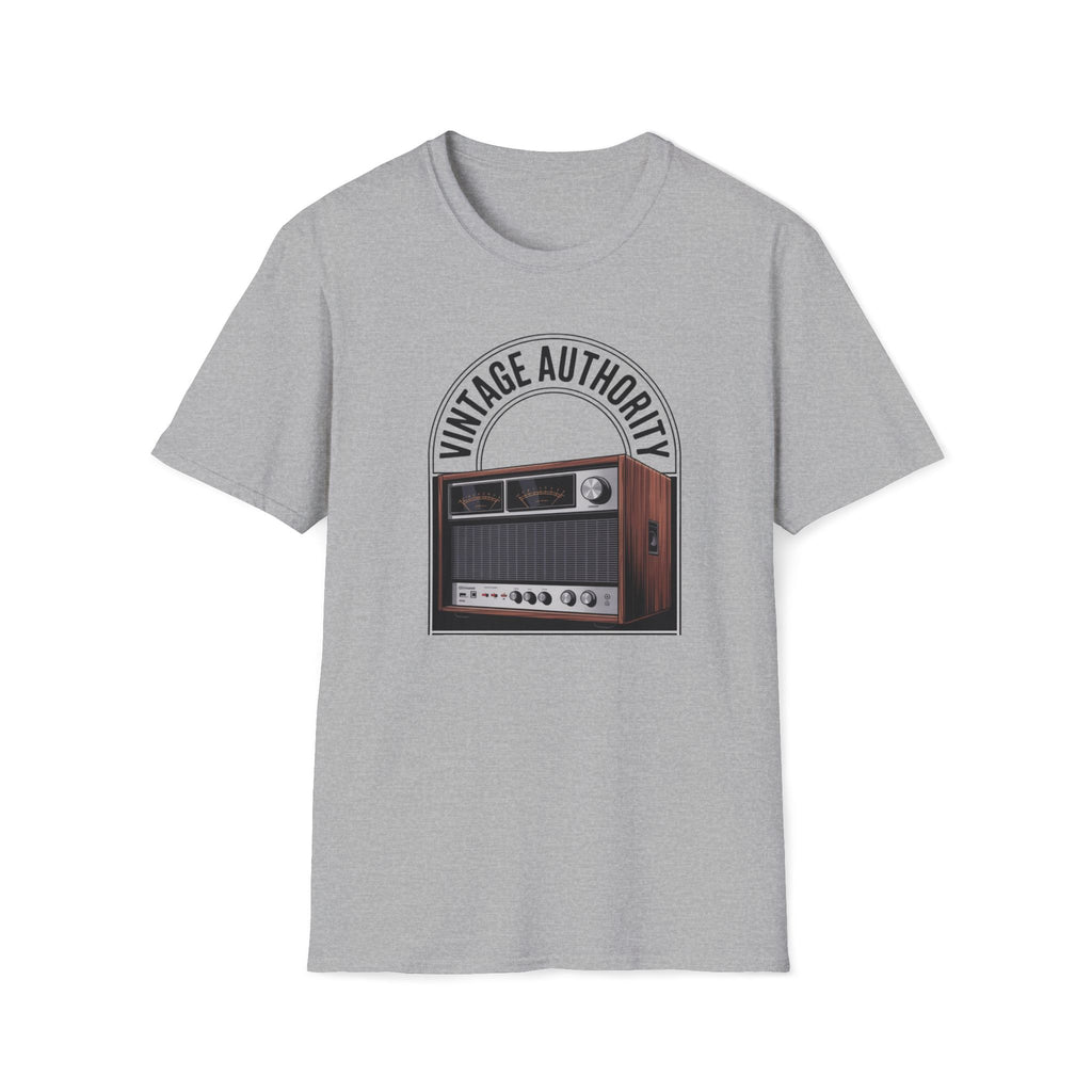 Vintage Authority T-Shirt — Retro Radio Graphic Tee