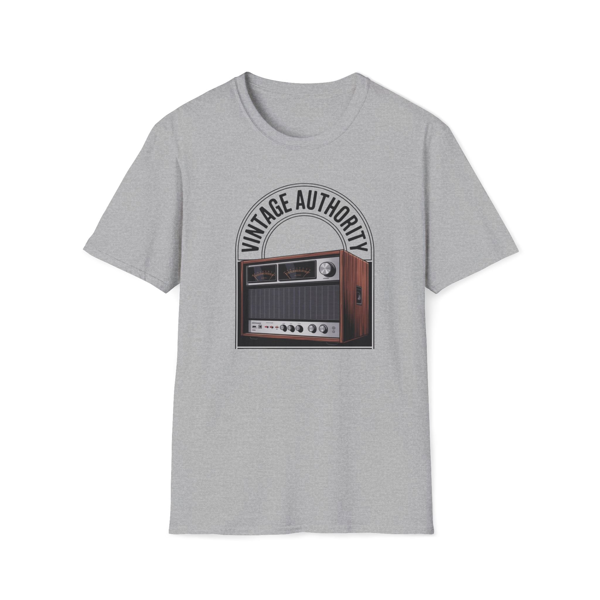 Vintage Authority T-Shirt — Retro Radio Graphic Tee