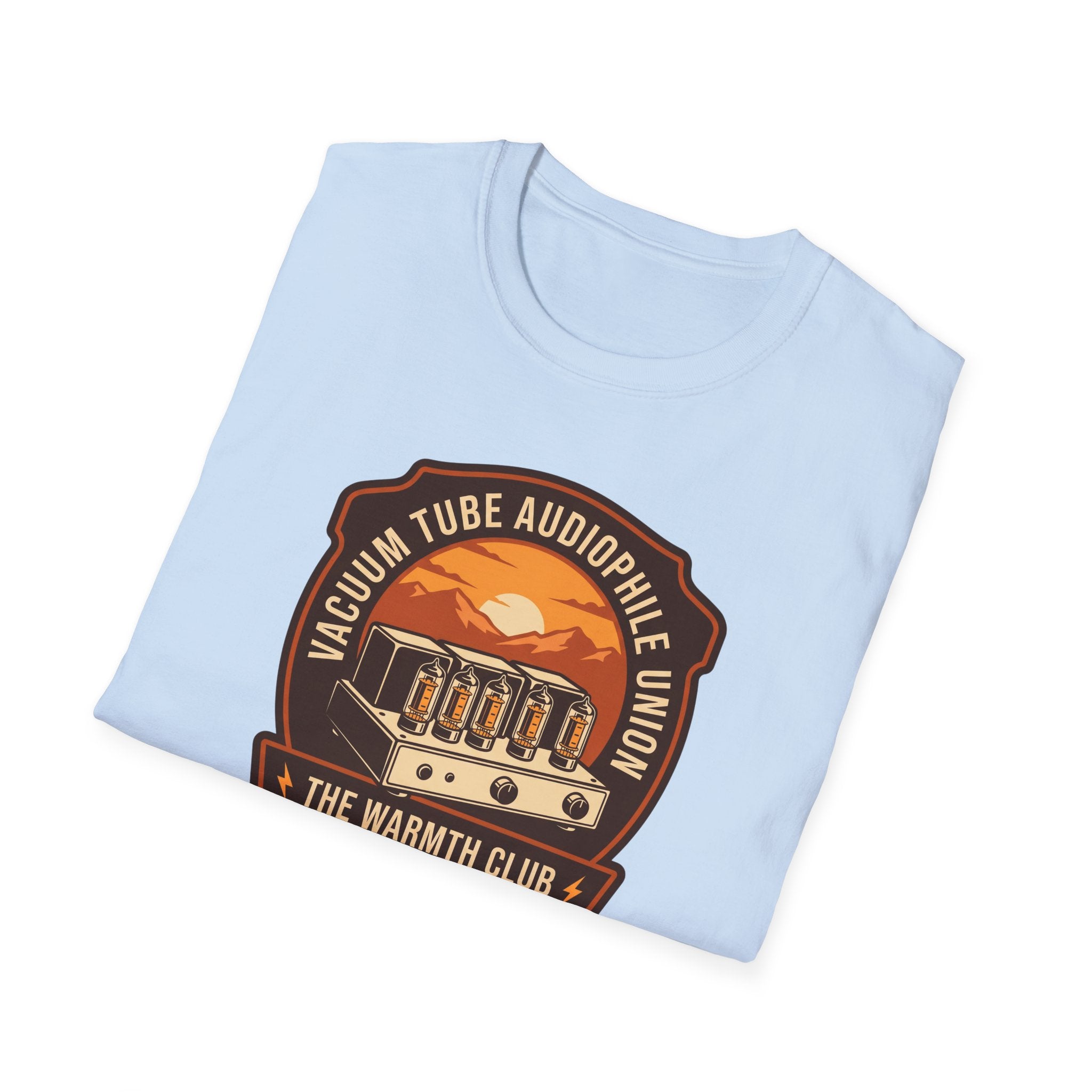 Vacuum Tube Audiophile T-Shirt — "The Warmth Club" Retro Hi‑Fi Tee