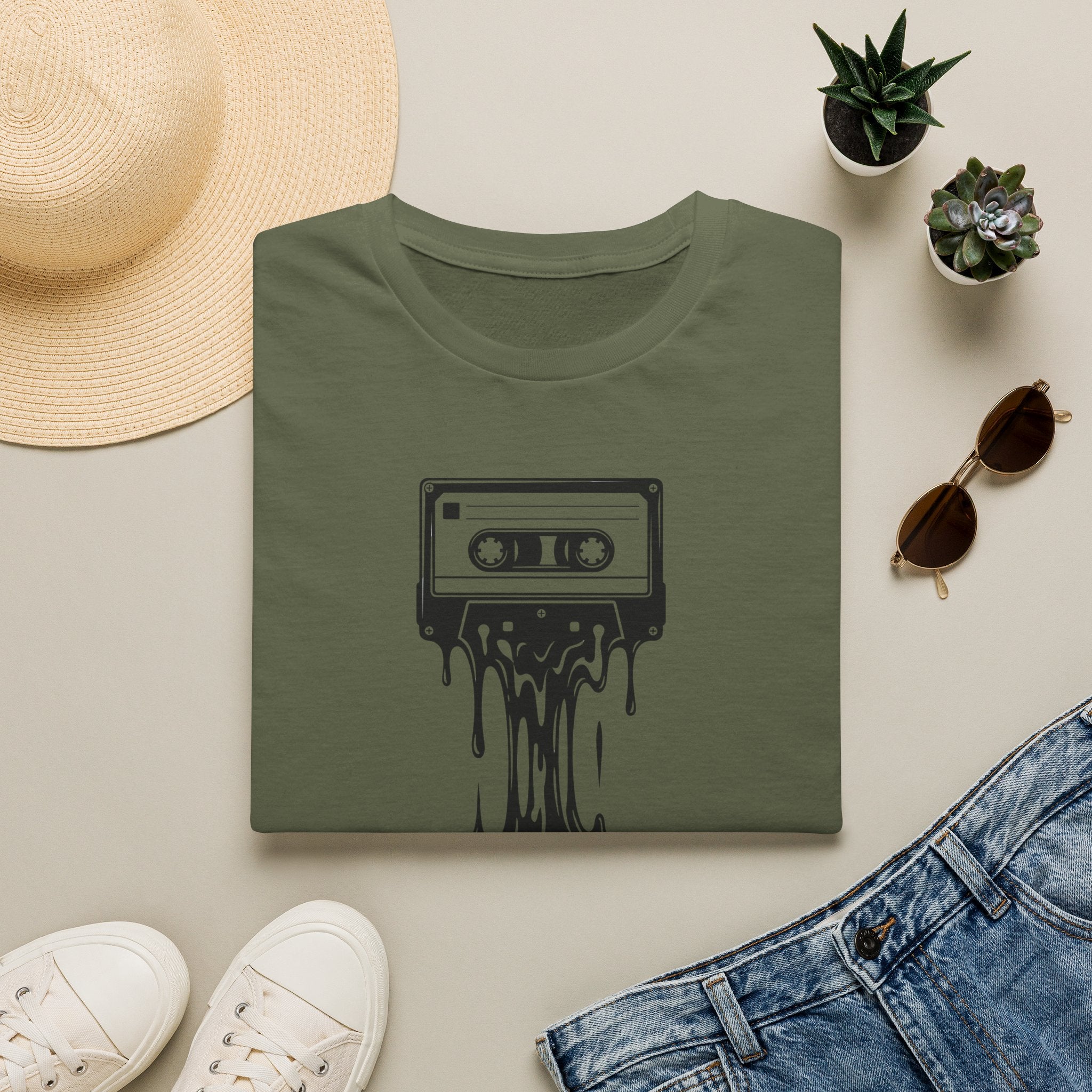 Melting Cassette Tape T-Shirt — Retro Music Graphic Tee