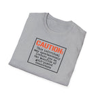 Caution: Will Lecture on Benefits of Gold‑Plated Connectors — Graphic T‑Shirt