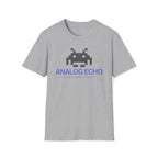 Analog Echo Video Game T-Shirt — Retro Space Invader Gaming Tee