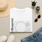 Hi‑Fi Blueprint Turntable T-Shirt — Retro Audio Diagram Tee
