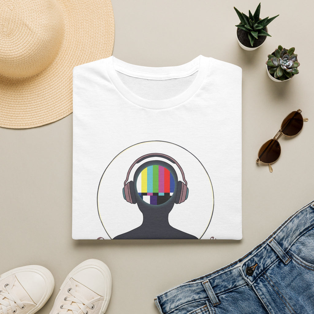 TV Test Pattern Headphones T‑Shirt — "Quiet Acts of Resistance" Graphic Tee