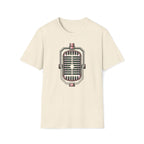 Vintage Microphone T-Shirt — Retro Radio Voice Tee for Singers & Podcasters