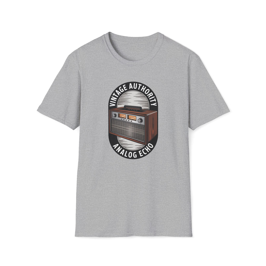 Vintage Authority Radio T-Shirt — Retro Analog Echo Graphic Tee