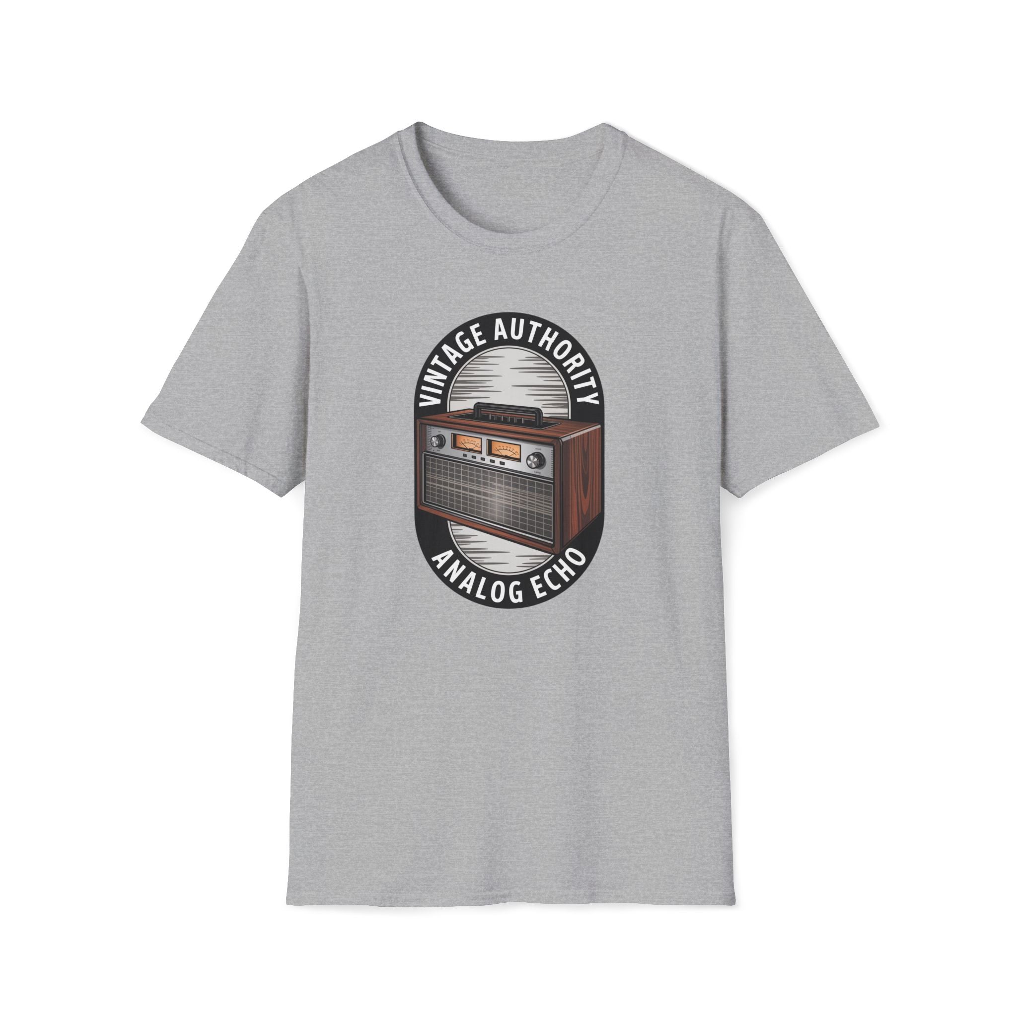 Vintage Authority Radio T-Shirt — Retro Analog Echo Graphic Tee