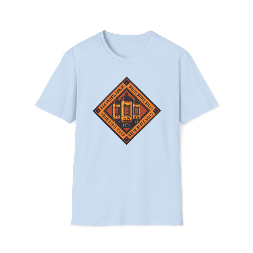 Vintage Tube Amp Tee — "High Voltage Orange" Guitarist Musician T-Shirt