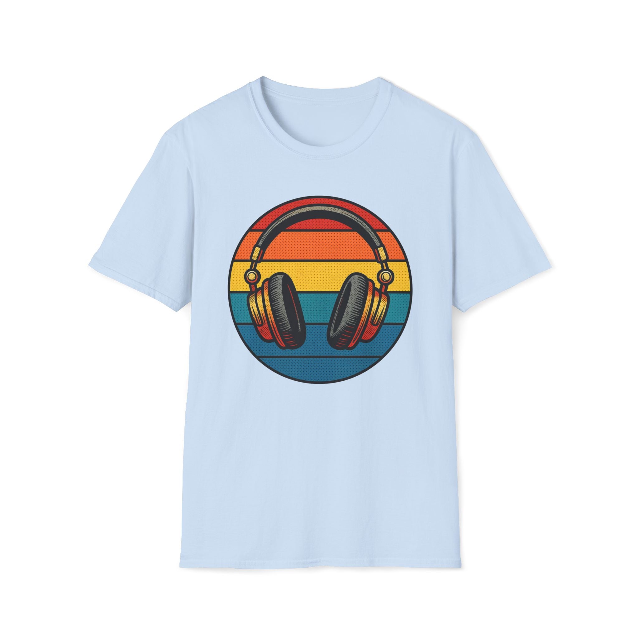 Headphones Retro Sunset T-Shirt