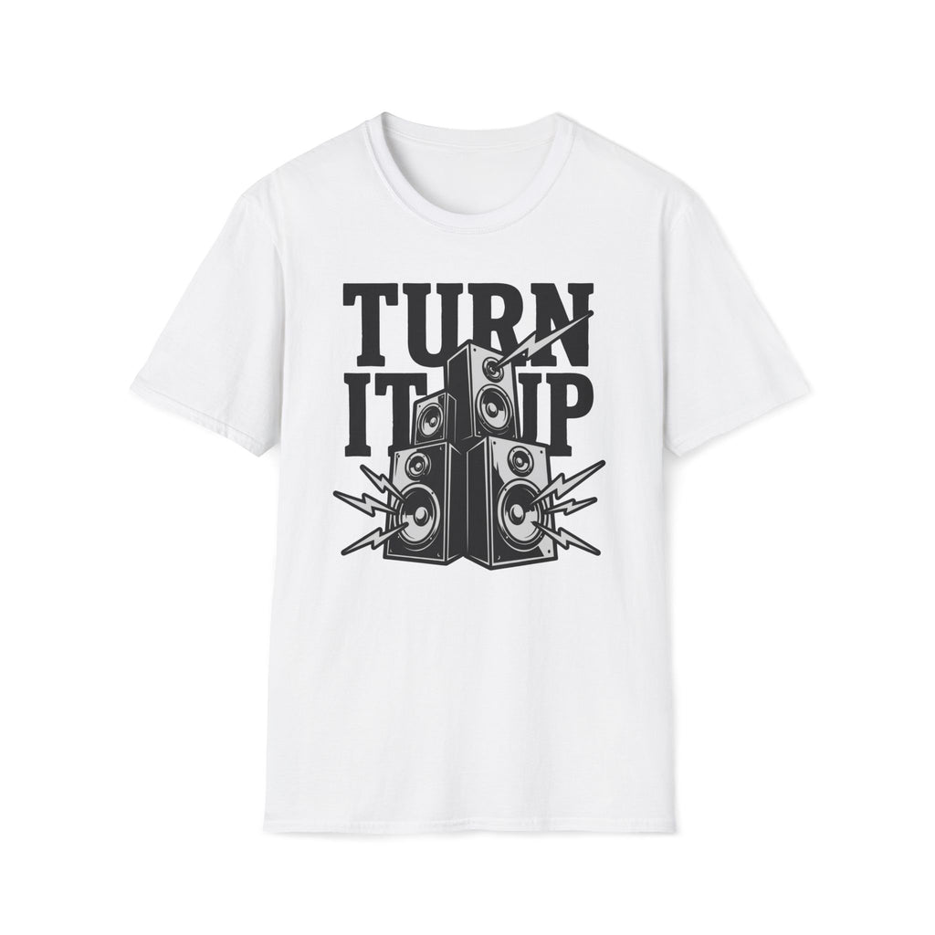 Turn It Up T-Shirt — Loud Speaker Music Graphic Tee