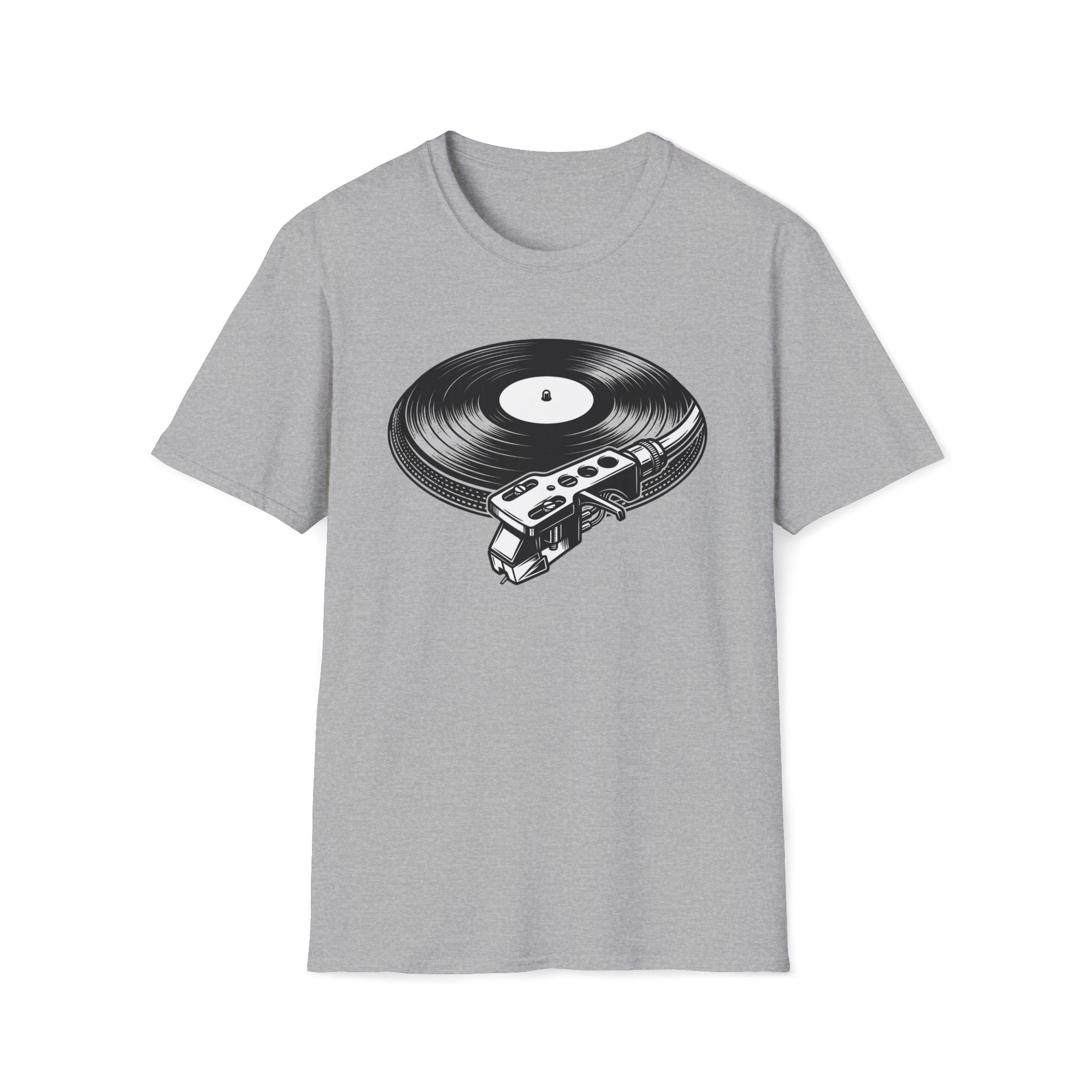 Vintage Vinyl Record T-Shirt — Retro Turntable Graphic Tee