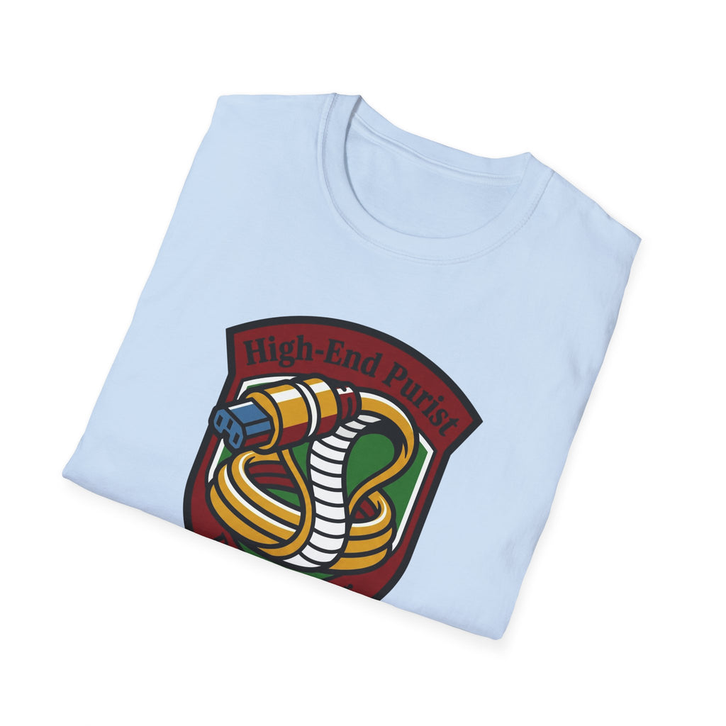 Audio Enthusiast T-Shirt — "High-End Purist" Cable Snake Design