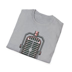 Vintage Microphone T-Shirt — Retro Radio Voice Tee for Singers & Podcasters