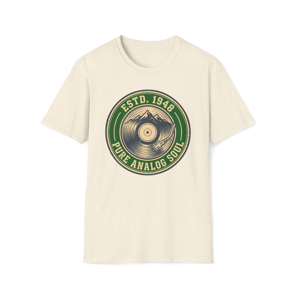 Vintage Record T-Shirt — "ESTD. 1948" Pure Analog Soul Retro Tee