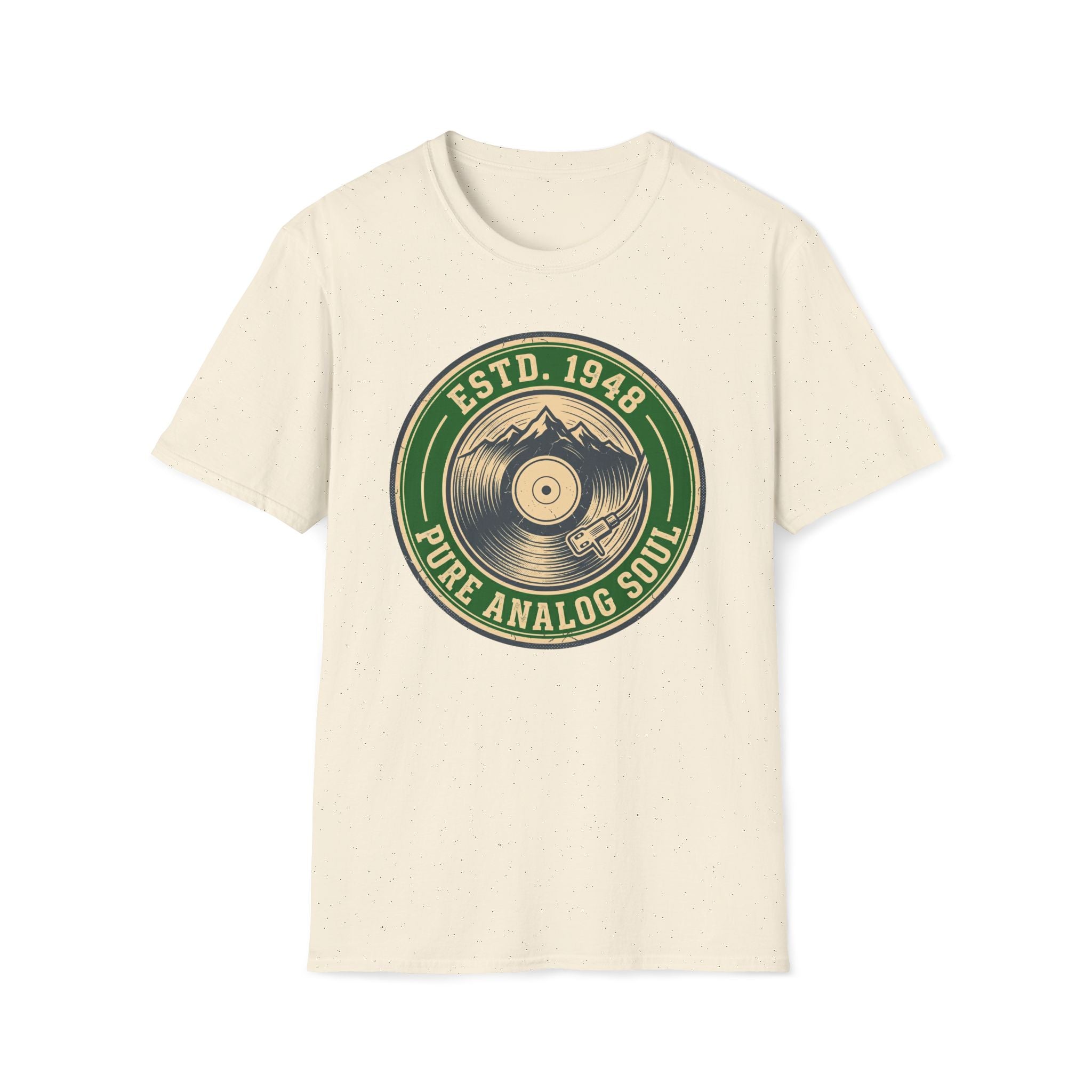 Vintage Record T-Shirt — "ESTD. 1948" Pure Analog Soul Retro Tee