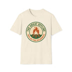 The Great Offline Campfire T-Shirt — Retro Wilderness Adventure Tee