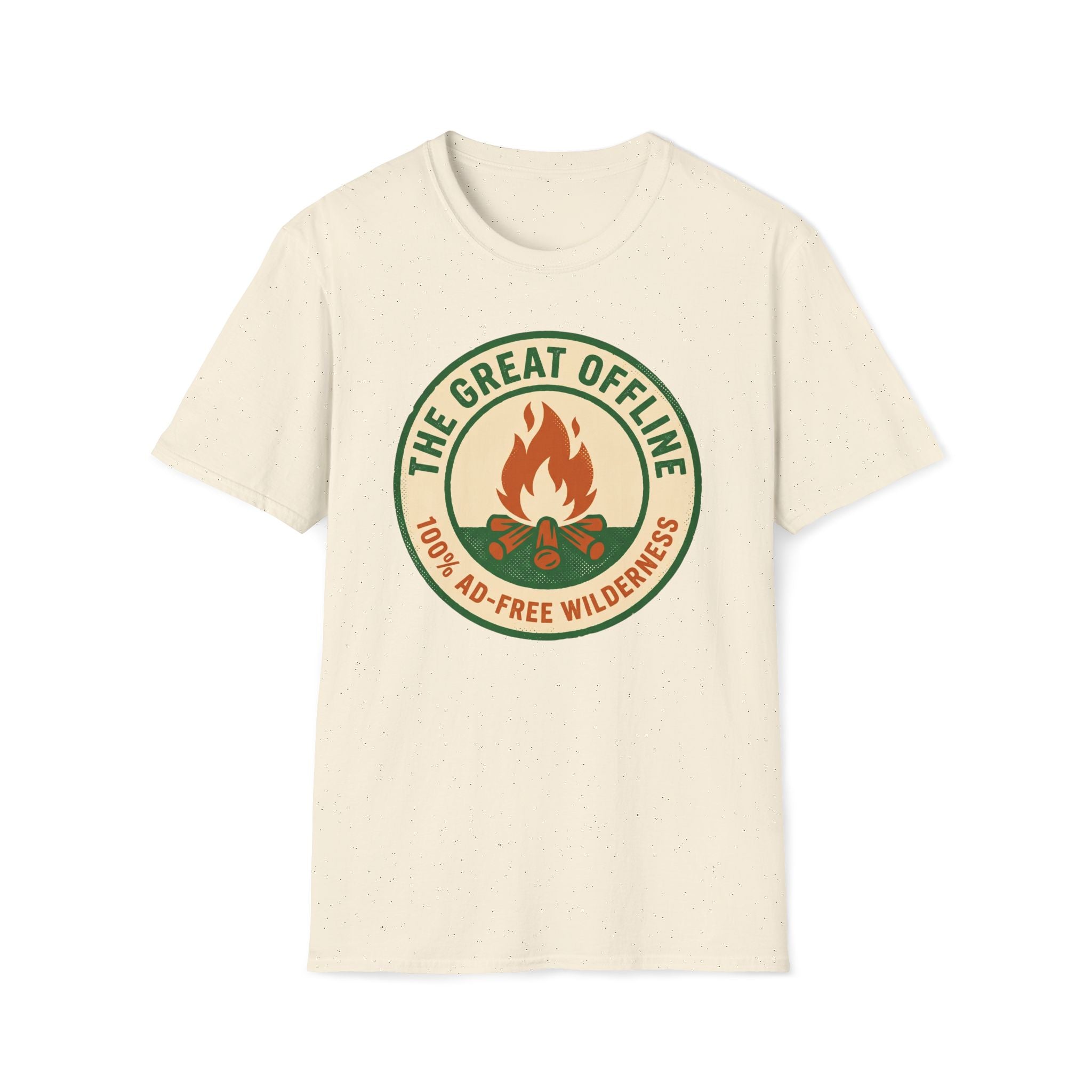 The Great Offline Campfire T-Shirt — Retro Wilderness Adventure Tee