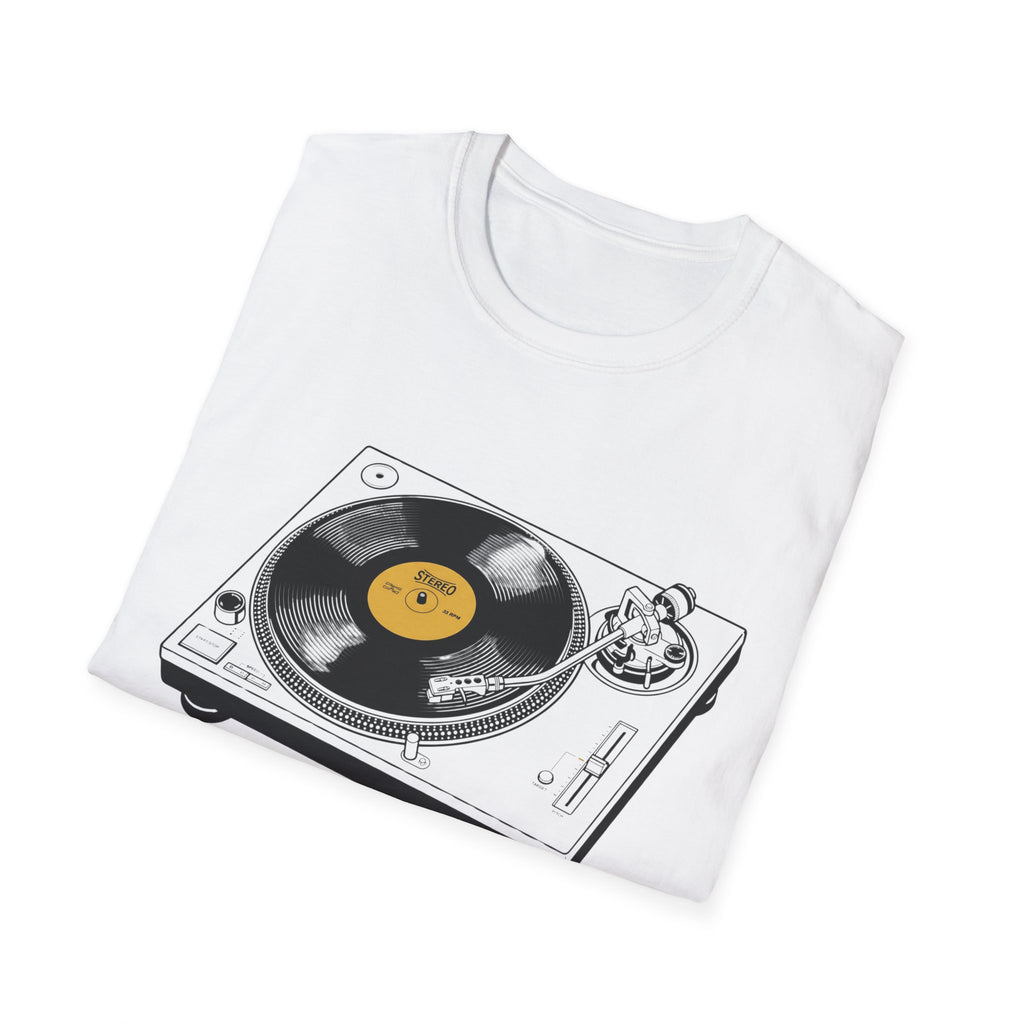 Turntable Vinyl Record T‑Shirt — Retro DJ Music Tee