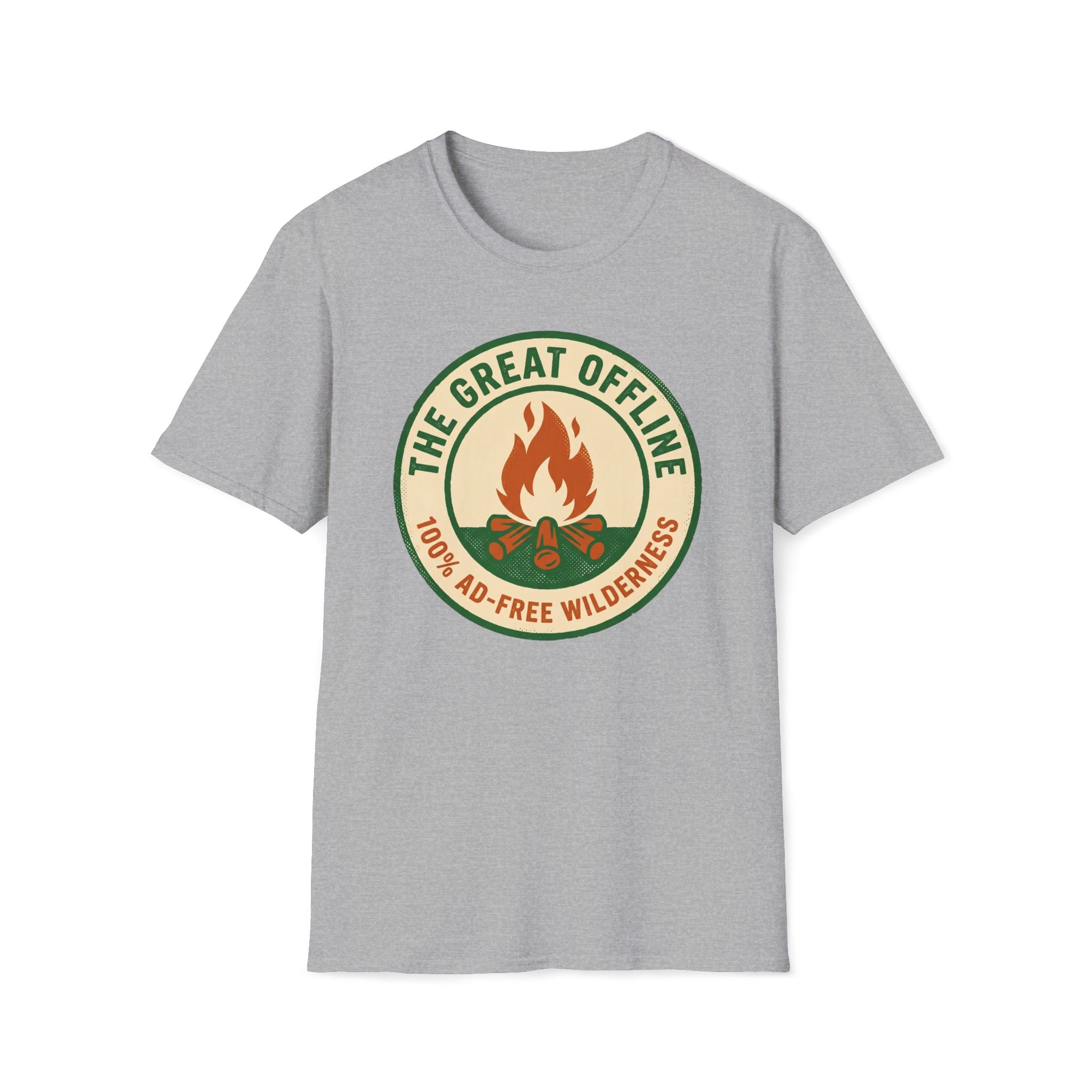 The Great Offline Campfire T-Shirt — Retro Wilderness Adventure Tee