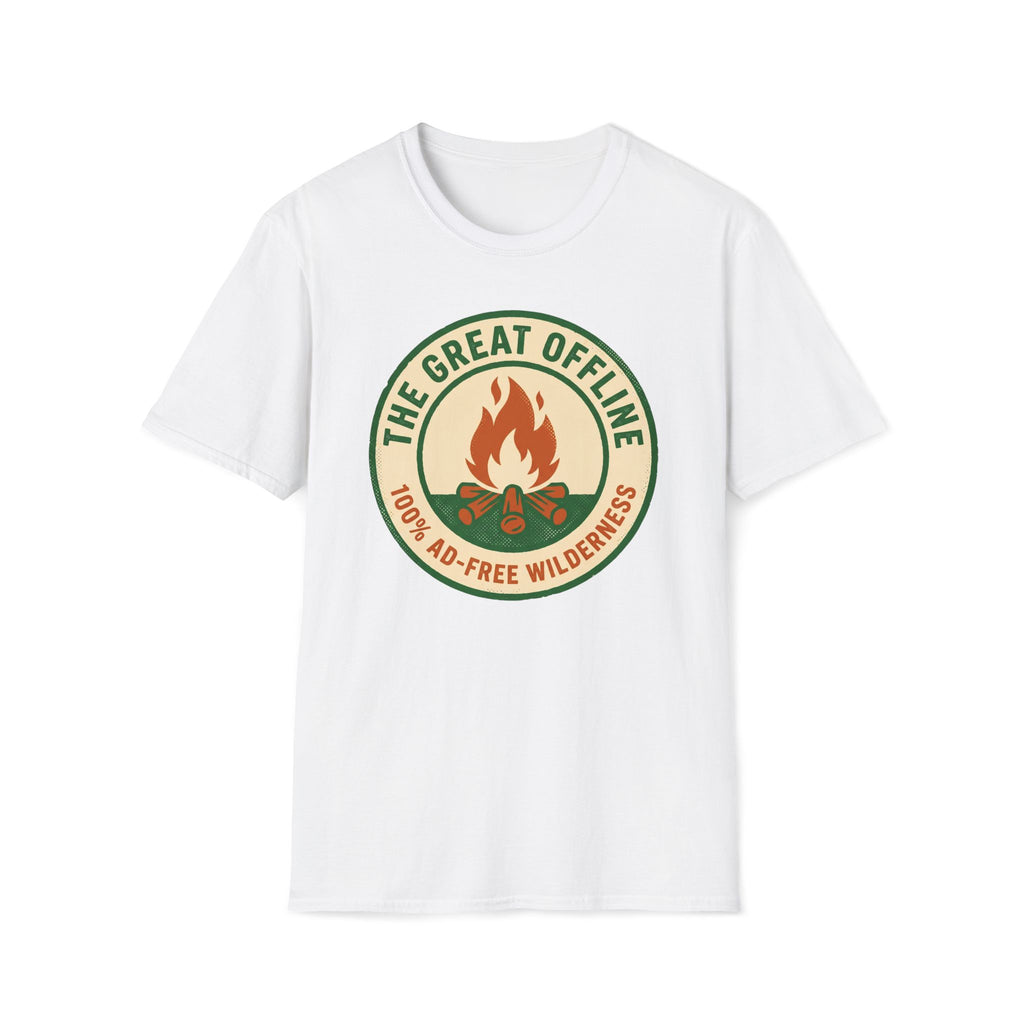 The Great Offline Campfire T-Shirt — Retro Wilderness Adventure Tee