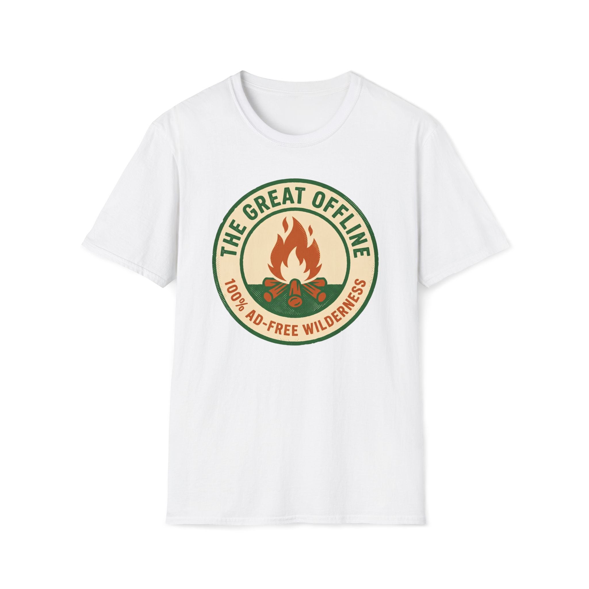 The Great Offline Campfire T-Shirt — Retro Wilderness Adventure Tee