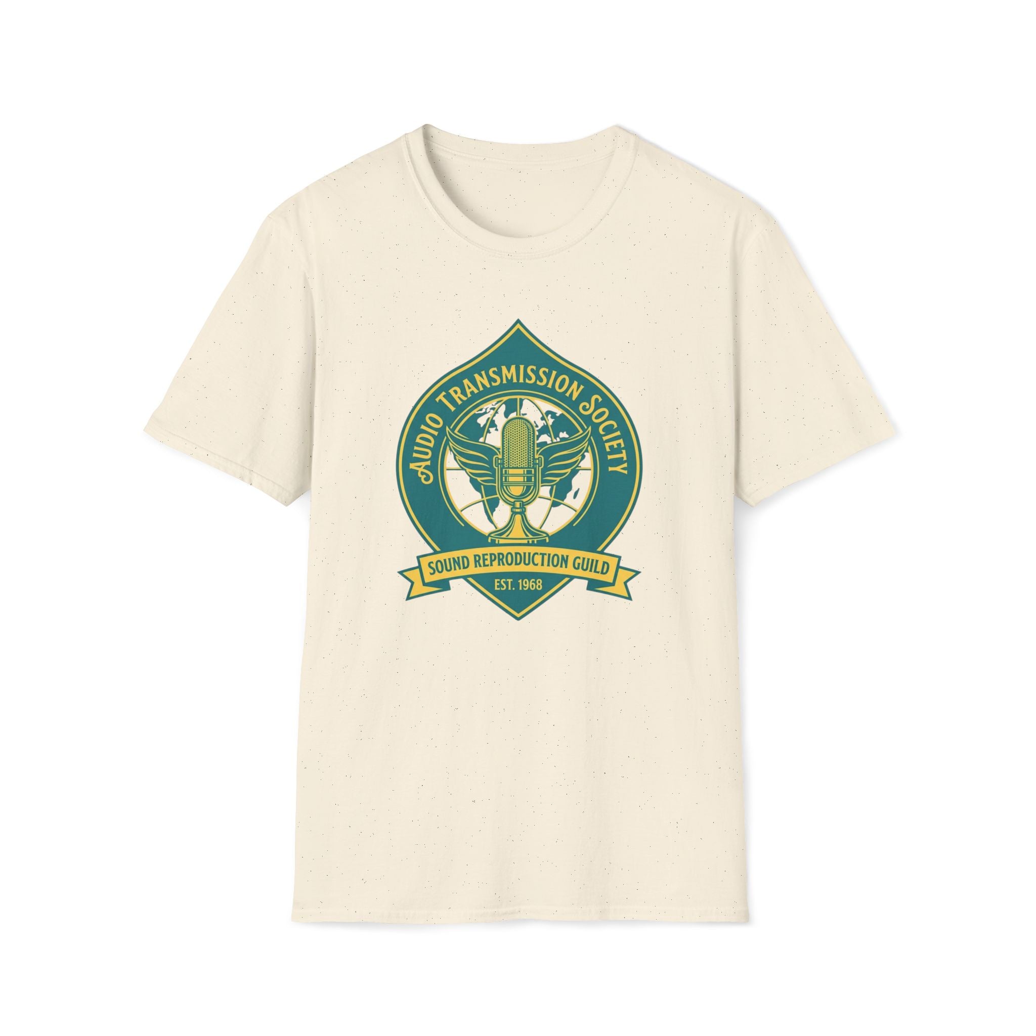 Audio Transmission Society T-Shirt — Retro Microphone Sound Reproduction Guild Tee
