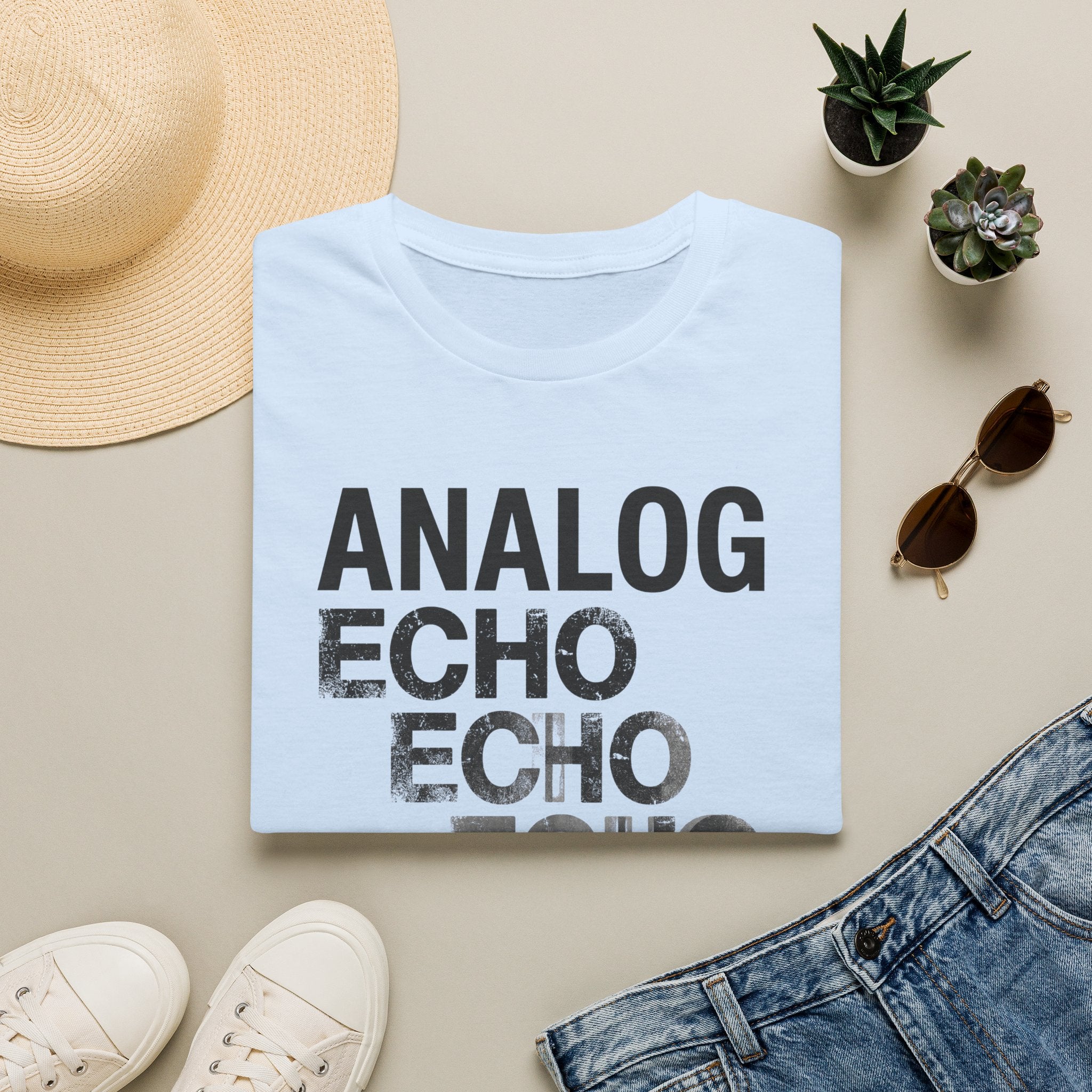 Analog Echo Echo T-Shirt — Vintage Audio Graphic Tee