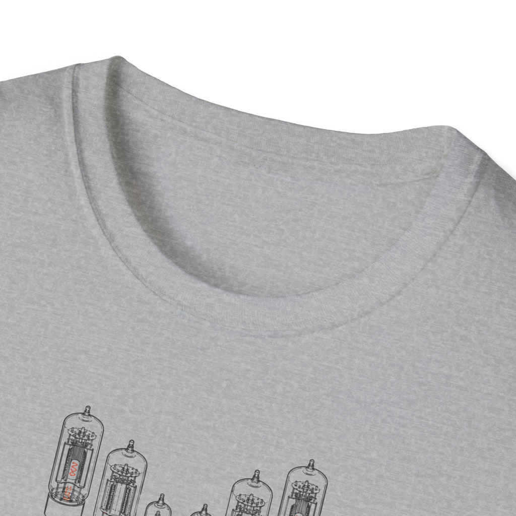 Vintage Tube Amp Schematic T-Shirt — Retro Audio Engineer Tee