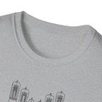 Vintage Tube Amp Schematic T-Shirt — Retro Audio Engineer Tee