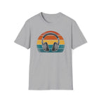 Retro Headphones T-Shirt — Vintage Sunset Music Tee