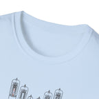 Vintage Tube Amp Schematic T-Shirt — Retro Audio Engineer Tee