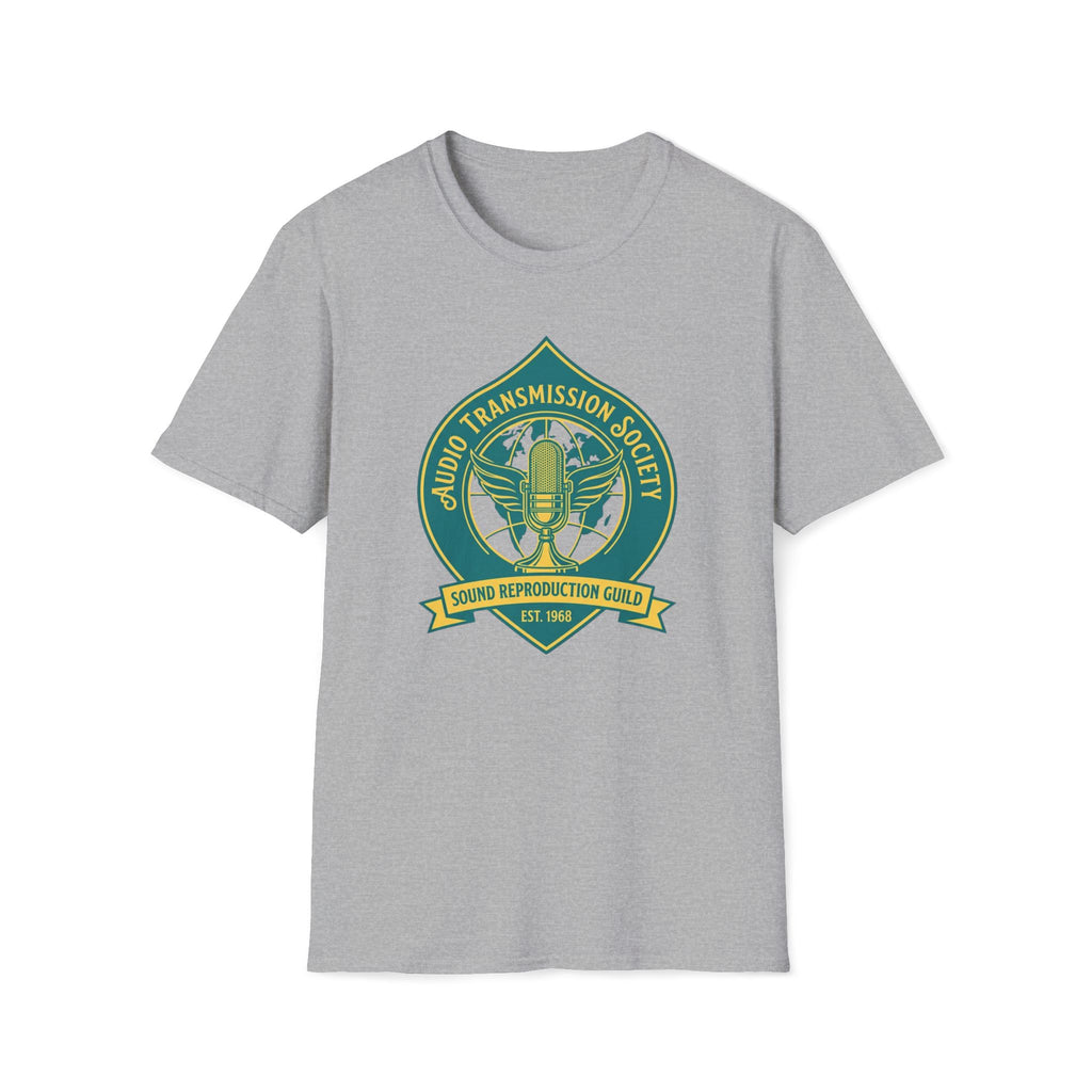 Audio Transmission Society T-Shirt — Retro Microphone Sound Reproduction Guild Tee