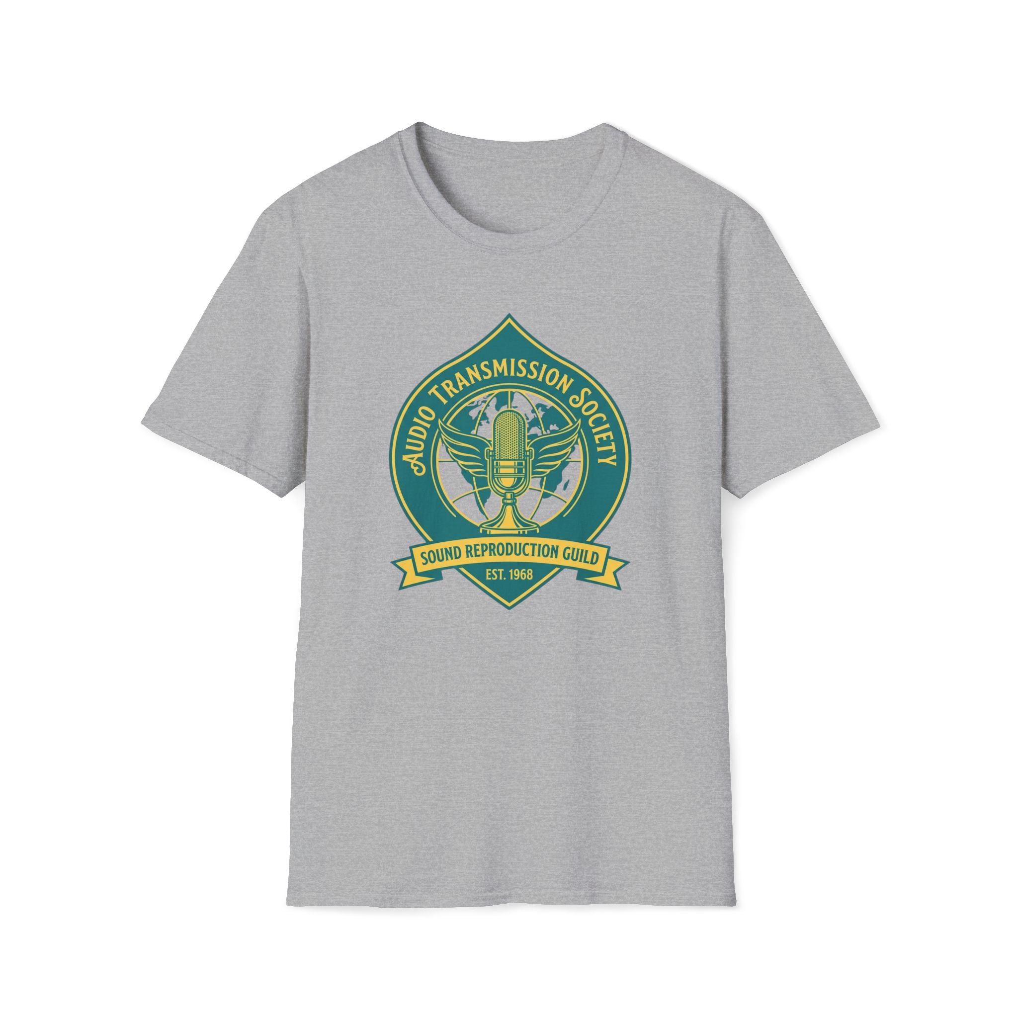 Audio Transmission Society T-Shirt — Retro Microphone Sound Reproduction Guild Tee