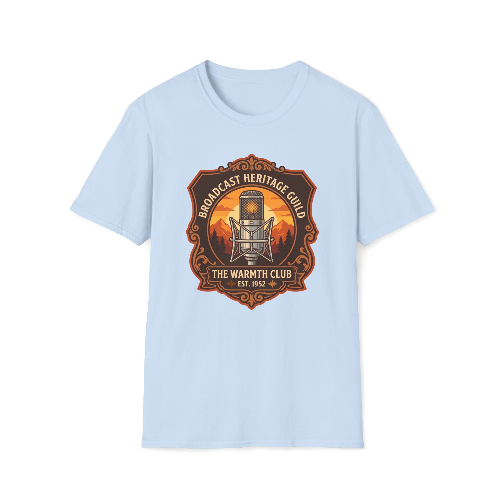 Broadcast Heritage Guild T‑Shirt — The Warmth Club Vintage Microphone Tee