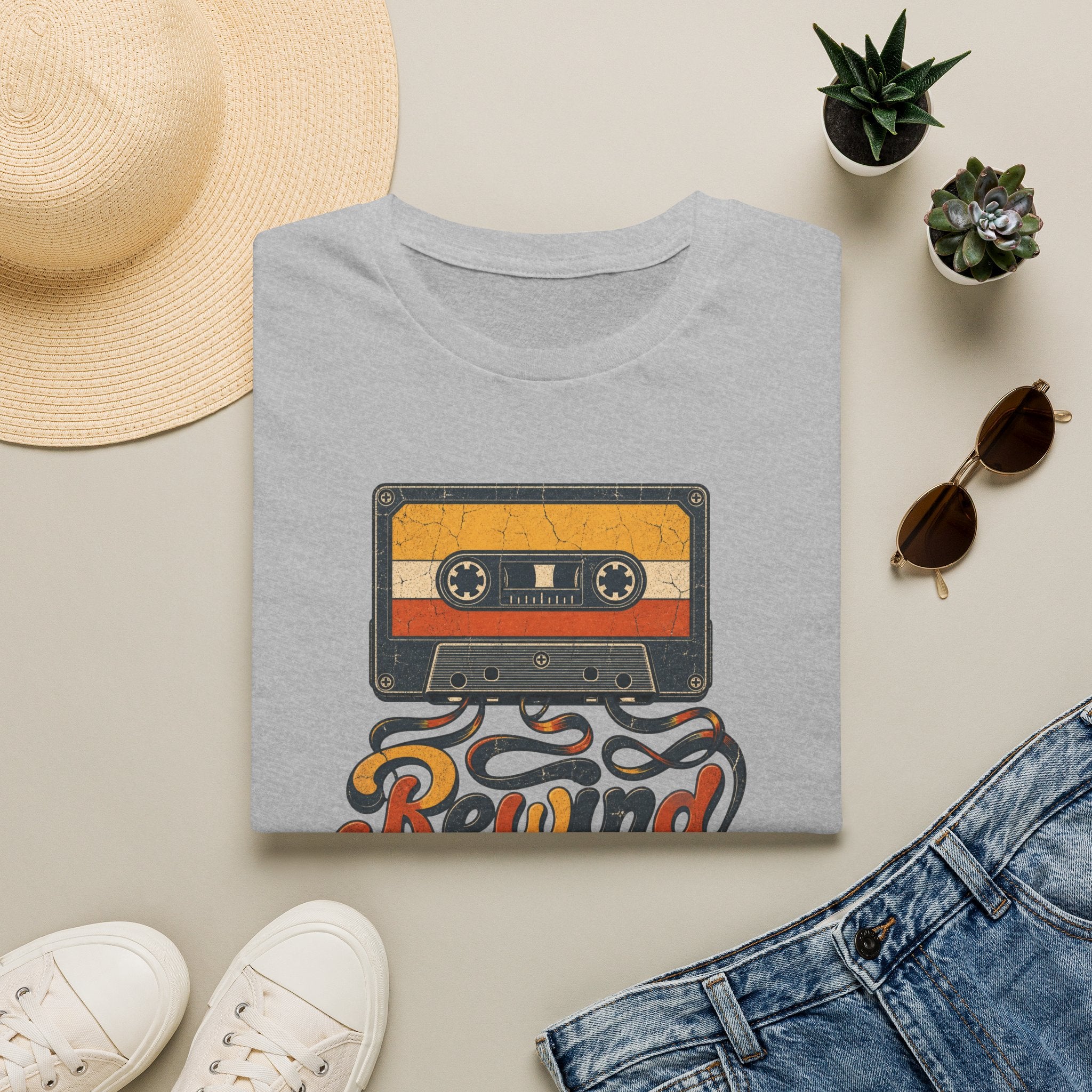 Retro Cassette 'Rewind' T-Shirt