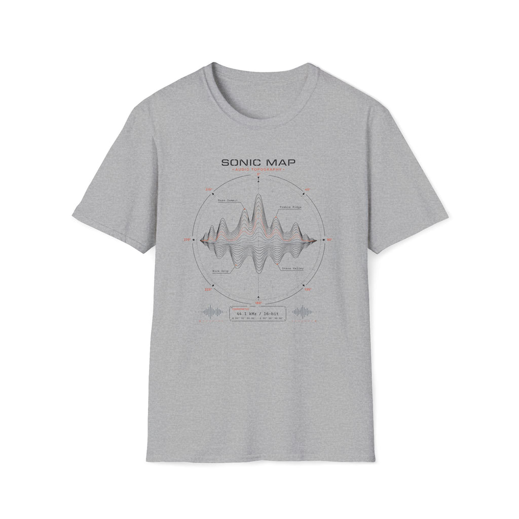 Sonic Map Waveform T-Shirt — Audio Spectrum Graphic Tee