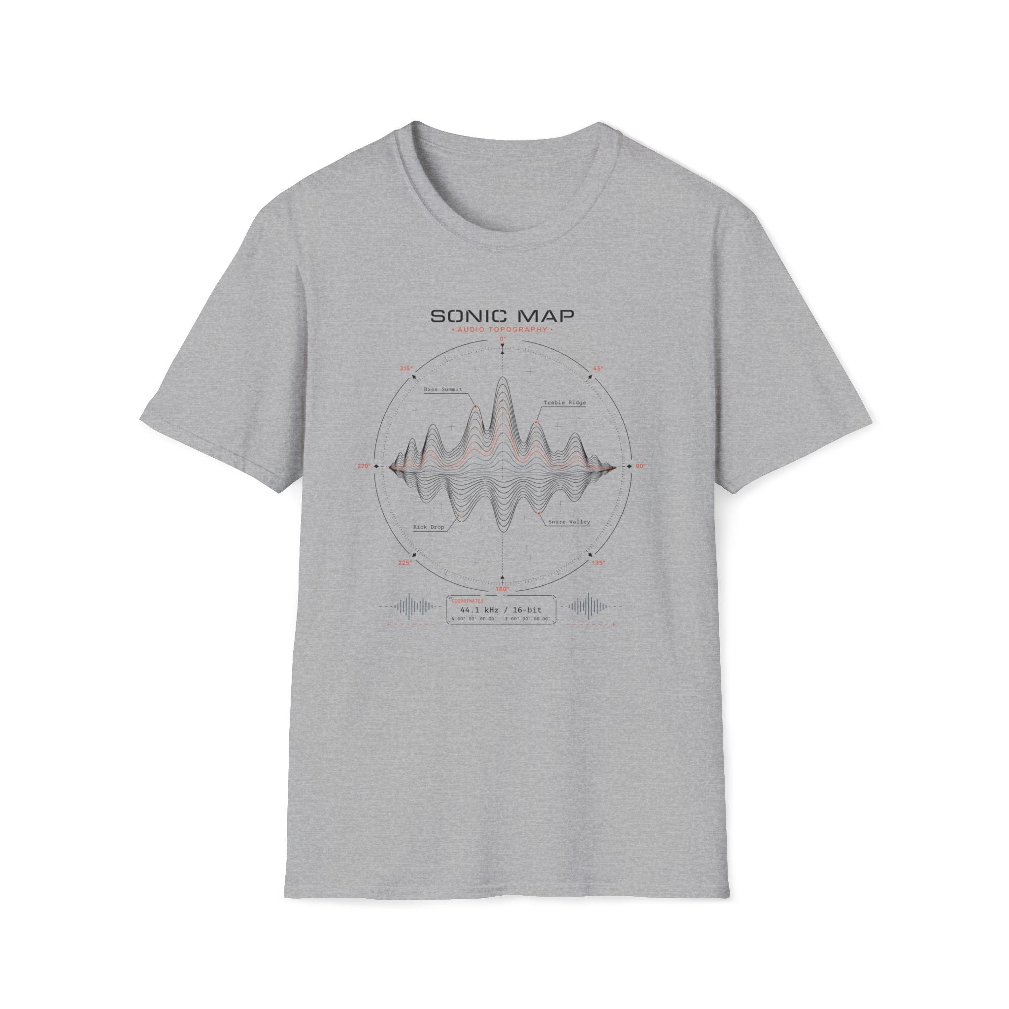 Sonic Map Waveform T-Shirt — Audio Spectrum Graphic Tee