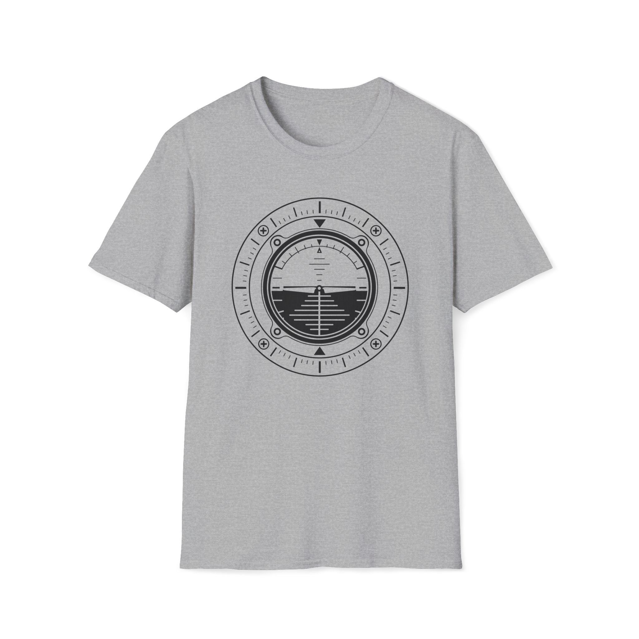 Aviation Attitude Indicator T‑Shirt — Pilot Instrument Graphic Tee