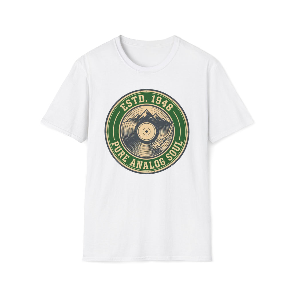 Vintage Record T-Shirt — "ESTD. 1948" Pure Analog Soul Retro Tee