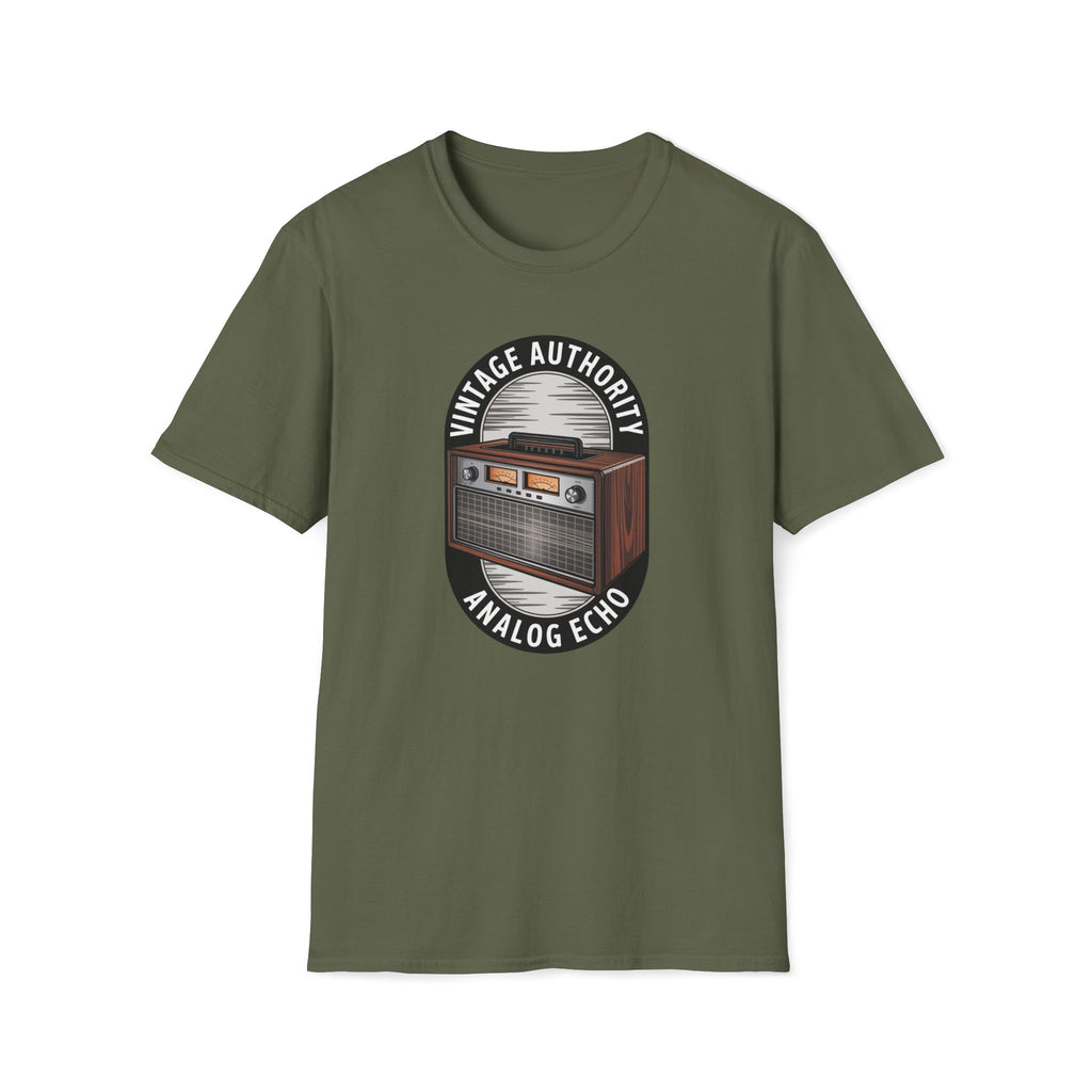 Vintage Authority Radio T-Shirt — Retro Analog Echo Graphic Tee