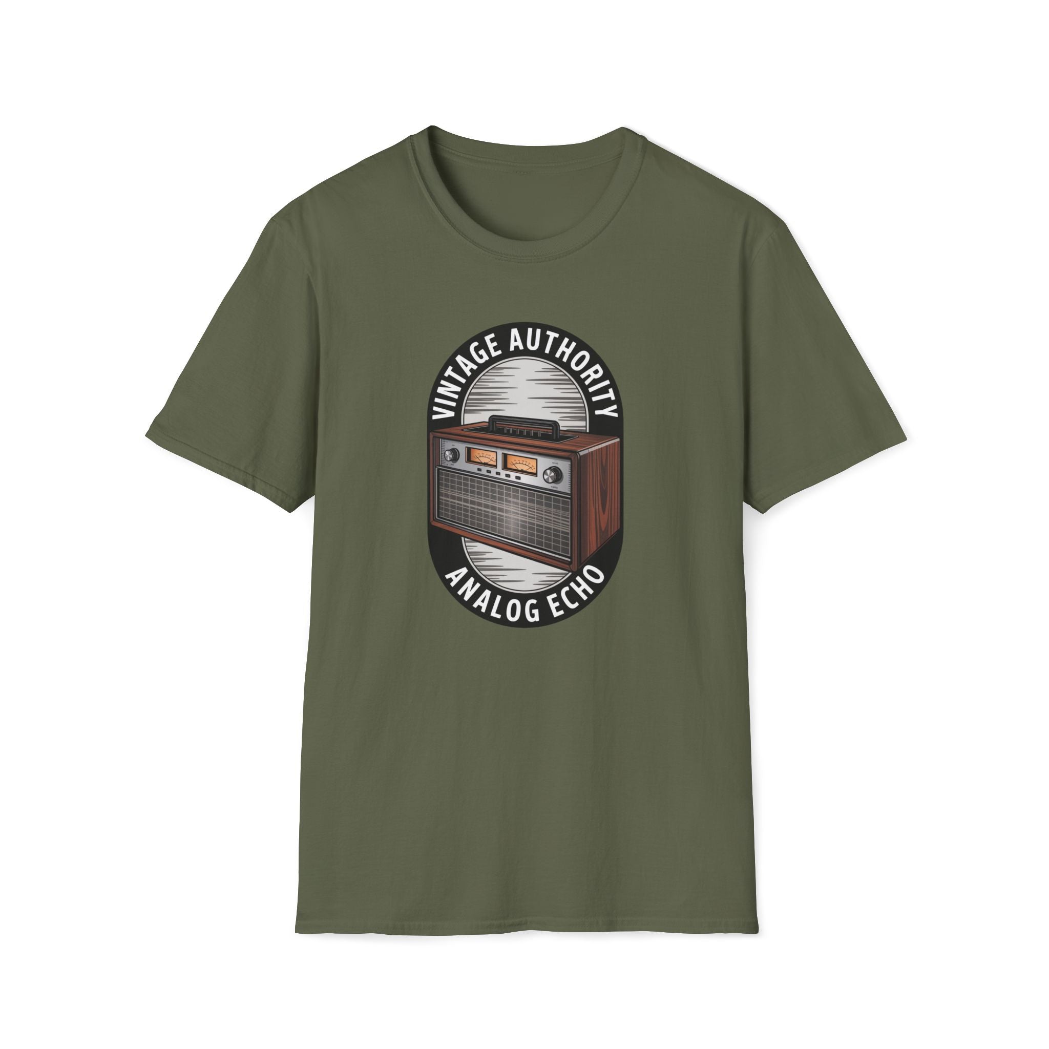 Vintage Authority Radio T-Shirt — Retro Analog Echo Graphic Tee