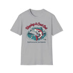 Fishing T-Shirt — "Unplug & Cast Out" Retro Trout Graphic Tee