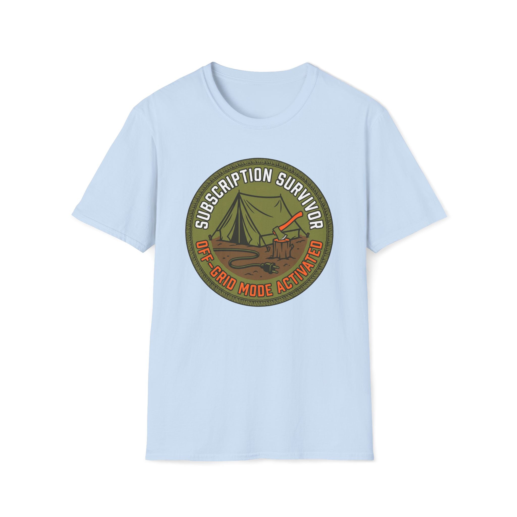 Subscription Survivor Camping Graphic T-Shirt