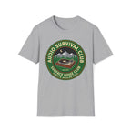 Audio Survival Club T-Shirt — Retro Turntable Camping Badge