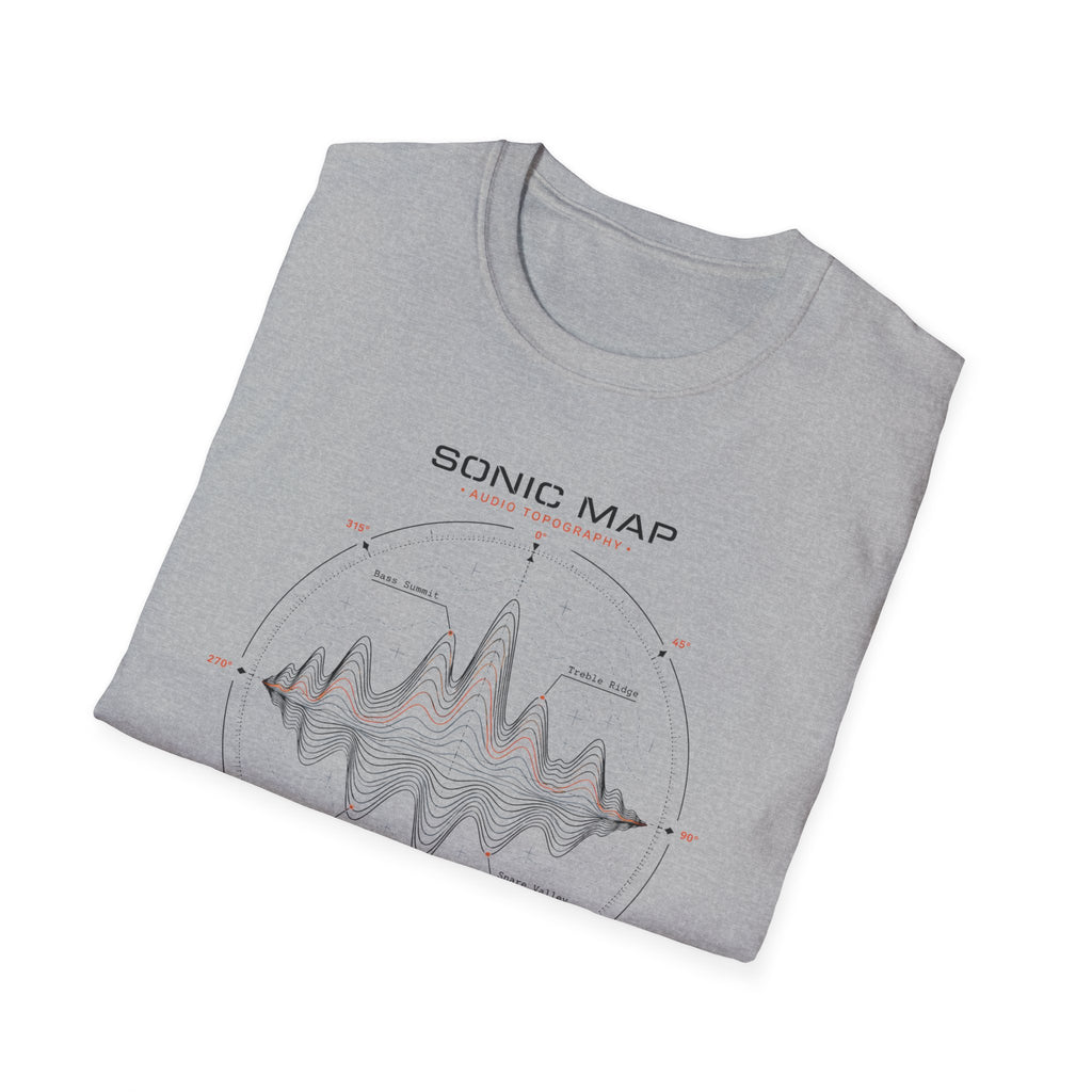 Sonic Map Waveform T-Shirt — Audio Spectrum Graphic Tee